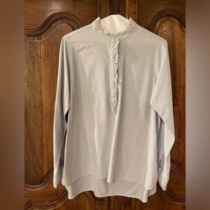 Ann Mashburn Frill Top Pale Blue Pique XL